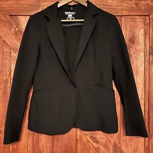 Betabrand Work In It Hooded Blazer stretch stretchy Jacket Black  large